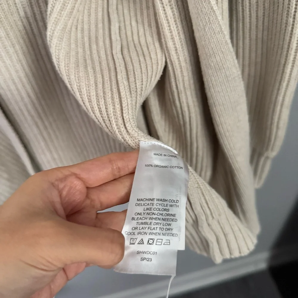 Quince Cream Open-Front Cardigan - Picture 4 of 7